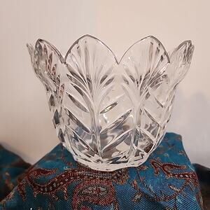 VTG Portico Crystal Bowl Made In Poland, Fifth Avenue Scalloped Edge Punch Bowl
